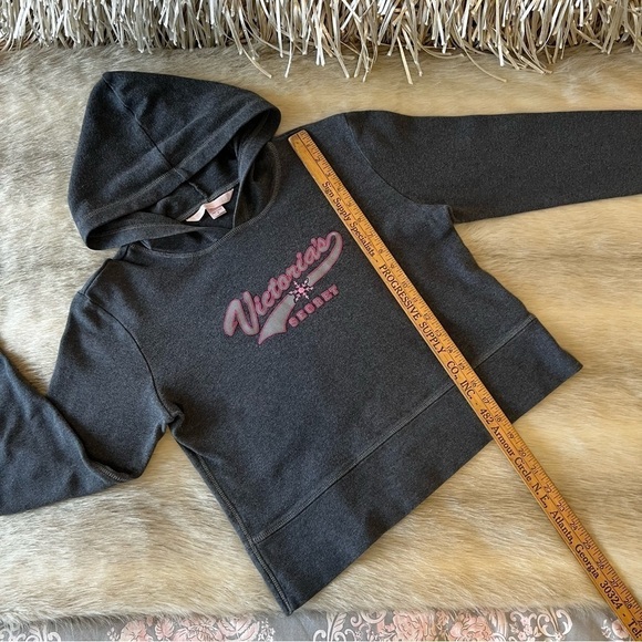 Vintage 2003 VICTORIA’S SECRET Gray Ling Sleeve Pullover Hoodie Logo Snowflake S - Picture 6 of 10